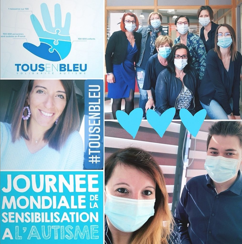 #TousEnBleu 💙 Voici la photo des équipes en cette journée mondiale de sensibilisation à l'#Autisme ! Et vous, l'avez-vous fait ?
Pourquoi du bleu 💙 ? 
Car cette couleur symbolise le rêve et la vie, parce qu'elle est douce et apaisante, et semble appréciée des personnes autistes qui connaissent souvent des troubles sensoriels.
 #TousConcernés 
Tous en bleu / Solidarité autisme